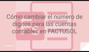 Cómo configurar numero de cuenta en factusol