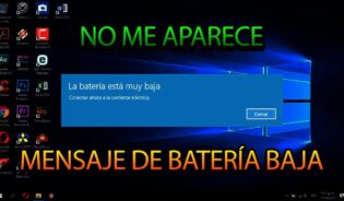 Cómo configurar aviso de bateria baja windows 10