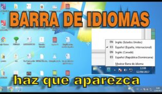 Cómo configurar barra de idioma windows 7
