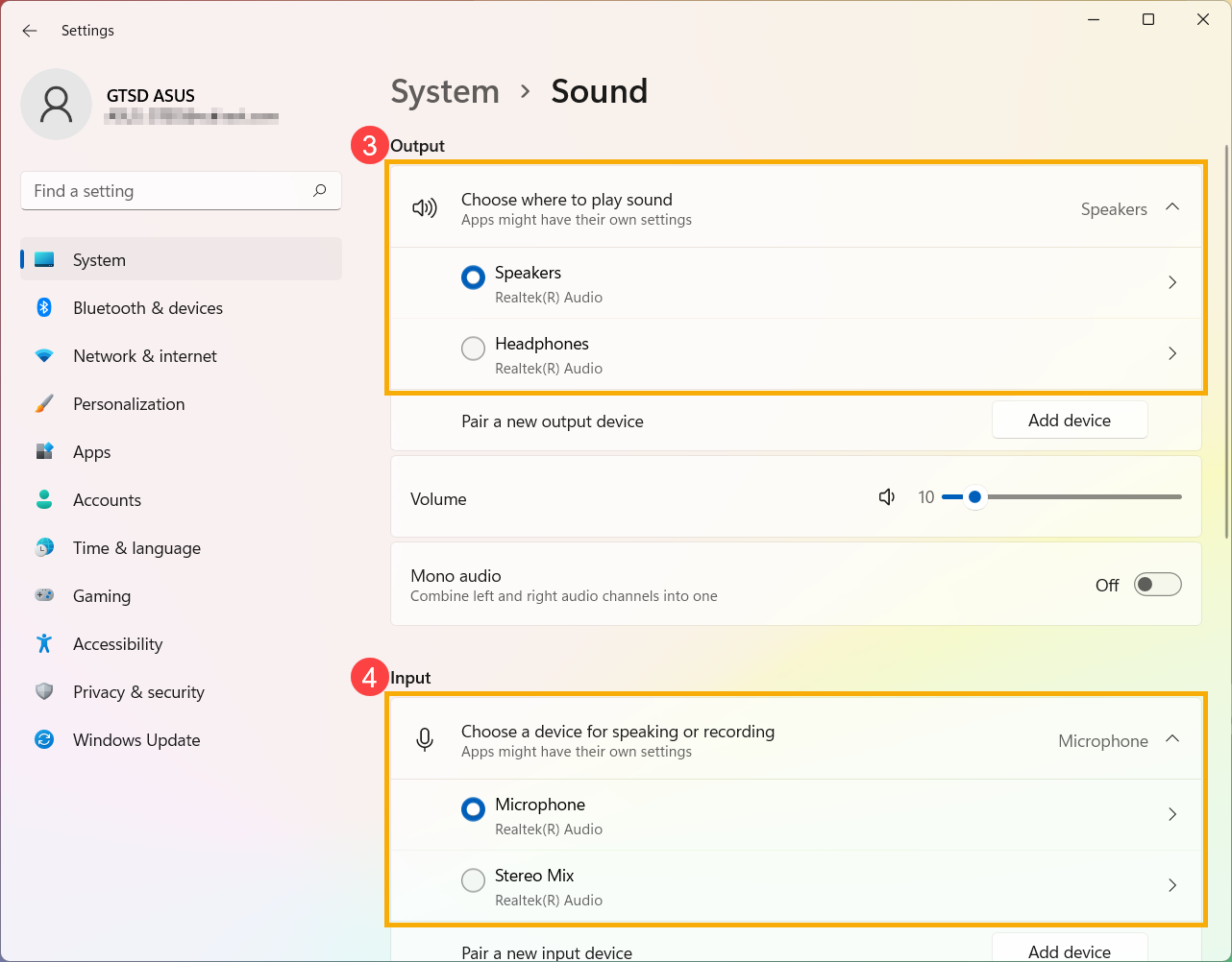 Ajustes de sistema Windows 11