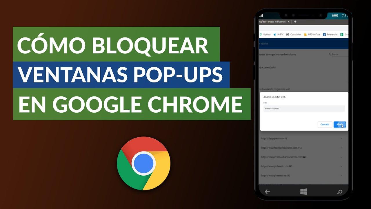 Configurar bloqueo de ventanas emergentes