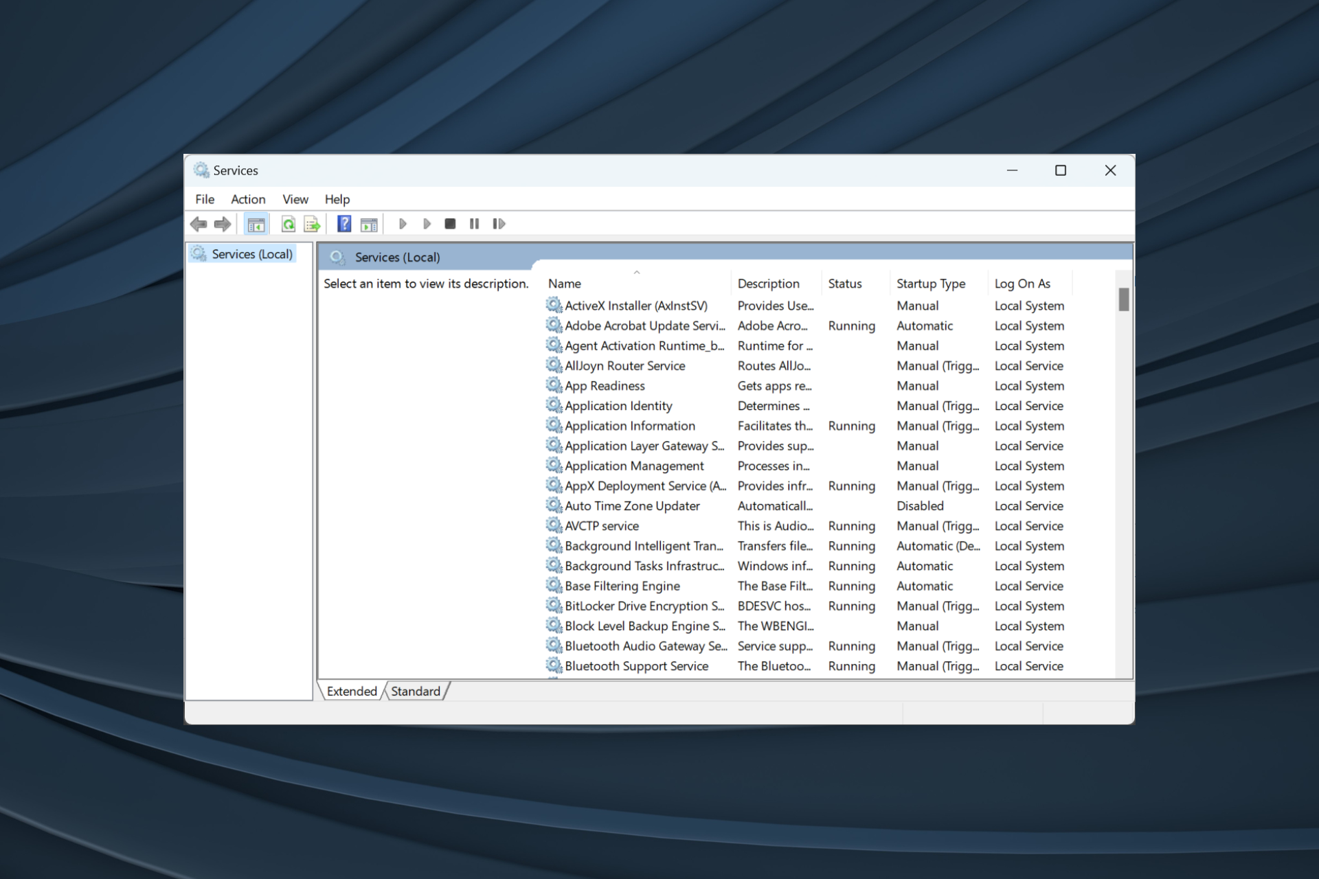 Restablecer servicios de Windows
