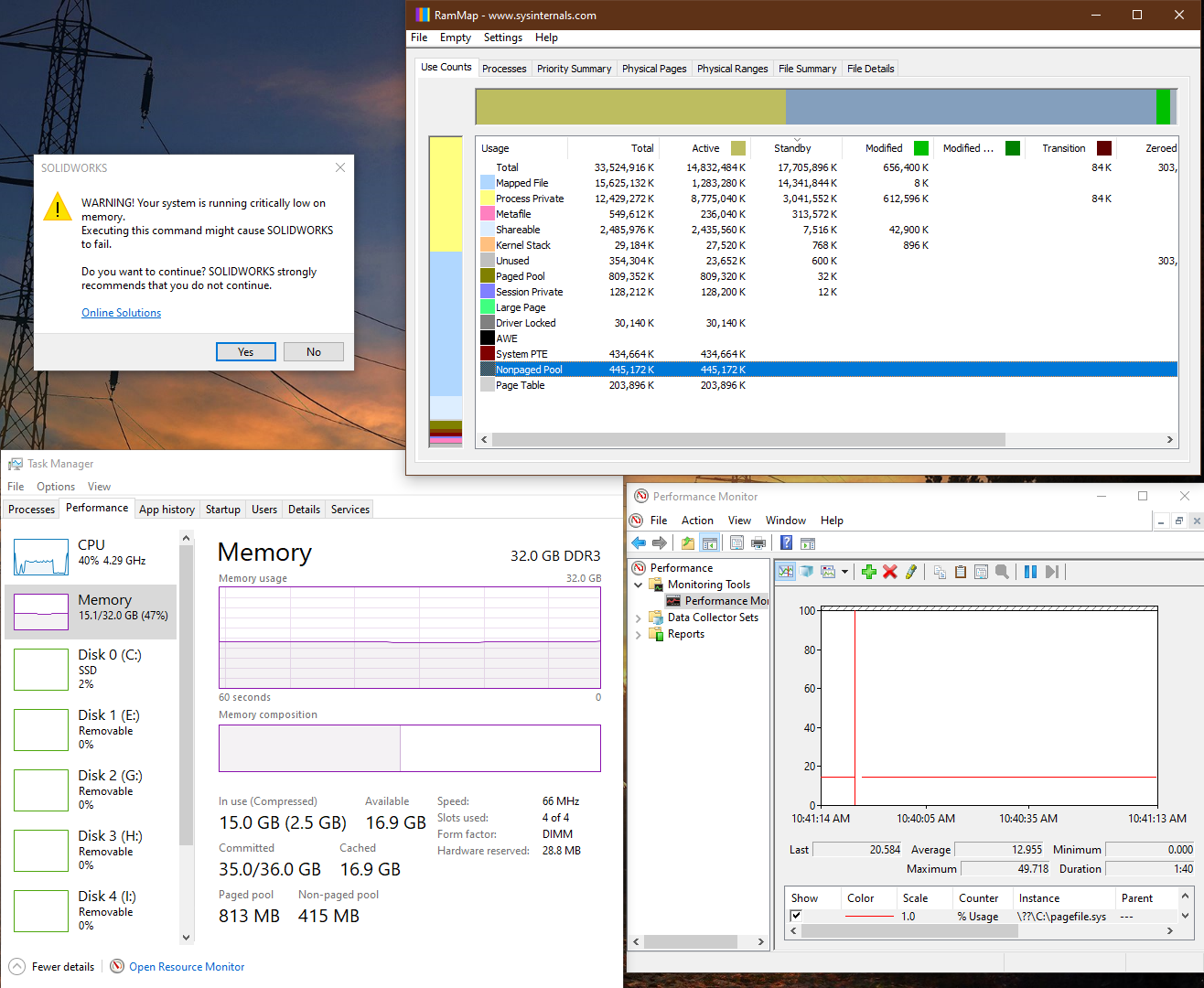 Memoria en espera en Windows 11
