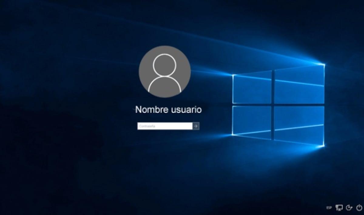 Pantalla de inicio de sesión de Windows