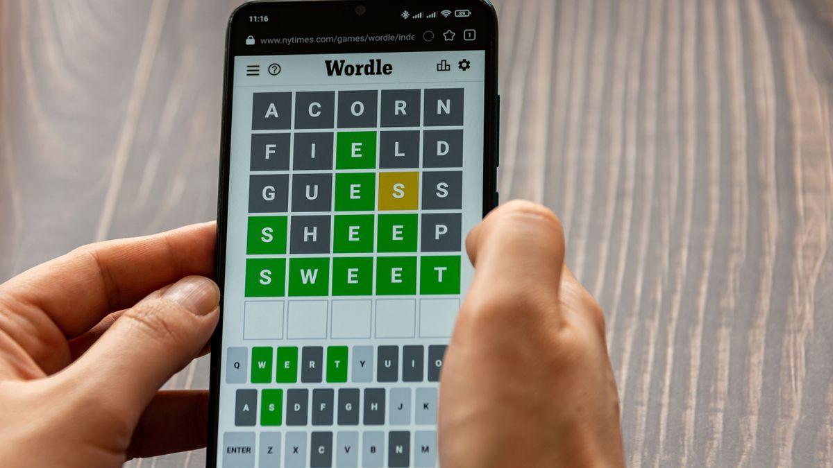 Pantalla del juego Wordle