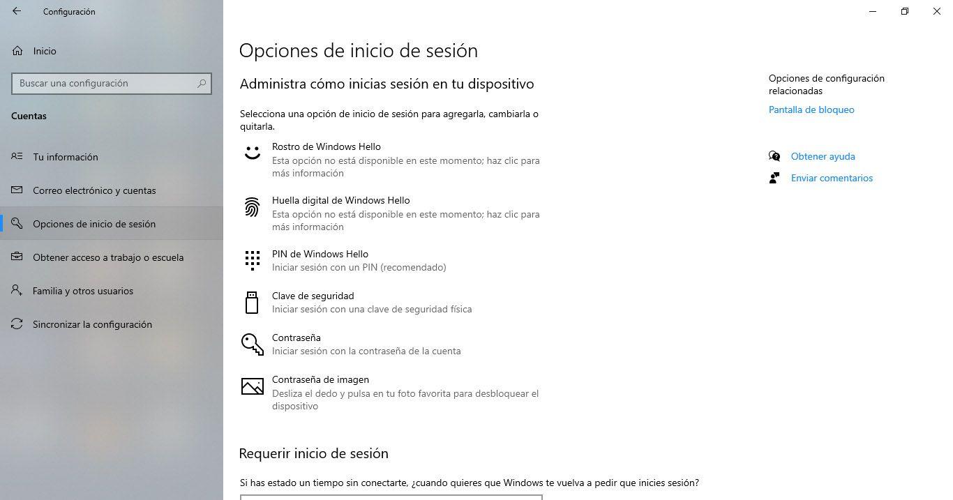 restablecer contraseña desde el inicio de sesión de Windows