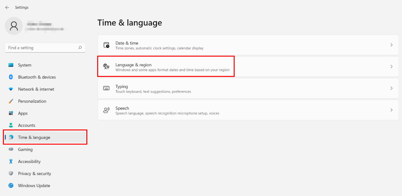 Cambiar idioma del teclado en Windows 11