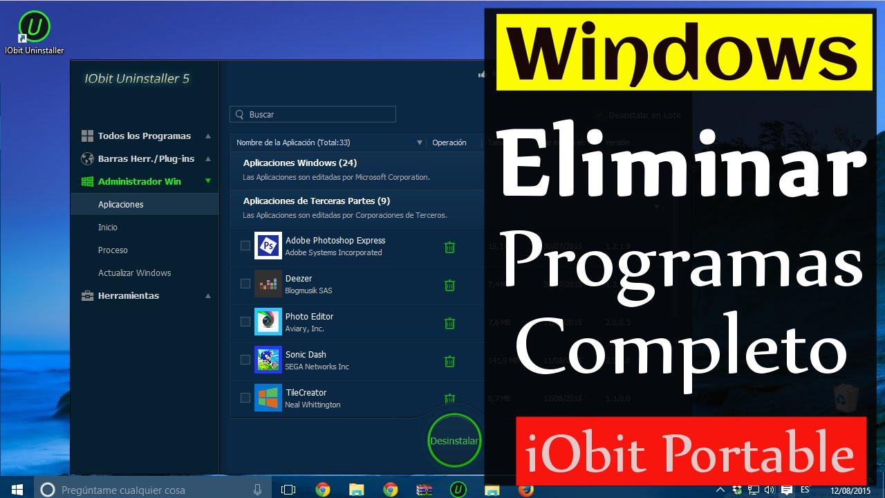 Cómo desinstalar programas en Windows 10