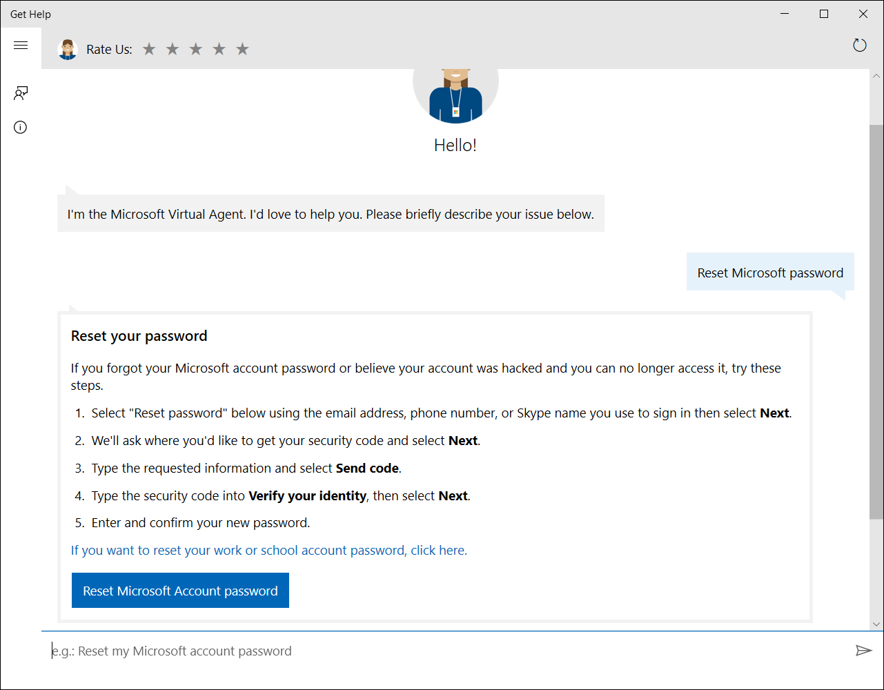 Aplicación Obtener ayuda en Windows 10