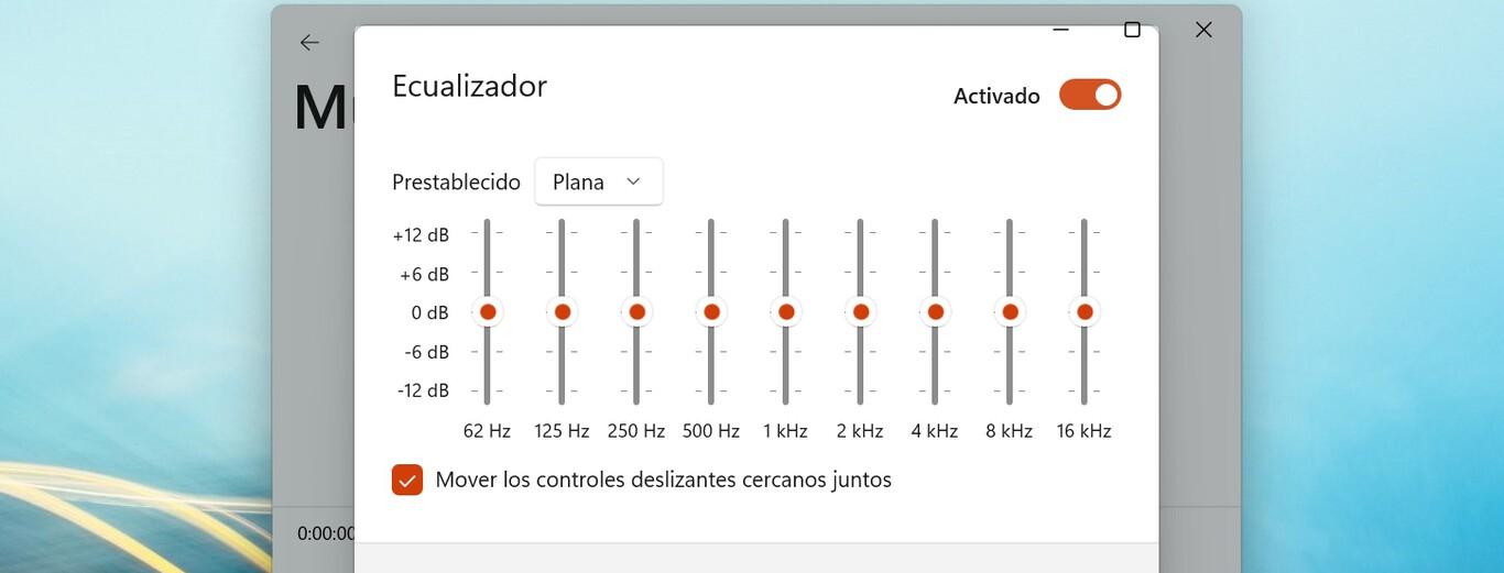 Ecualizador en Windows 11