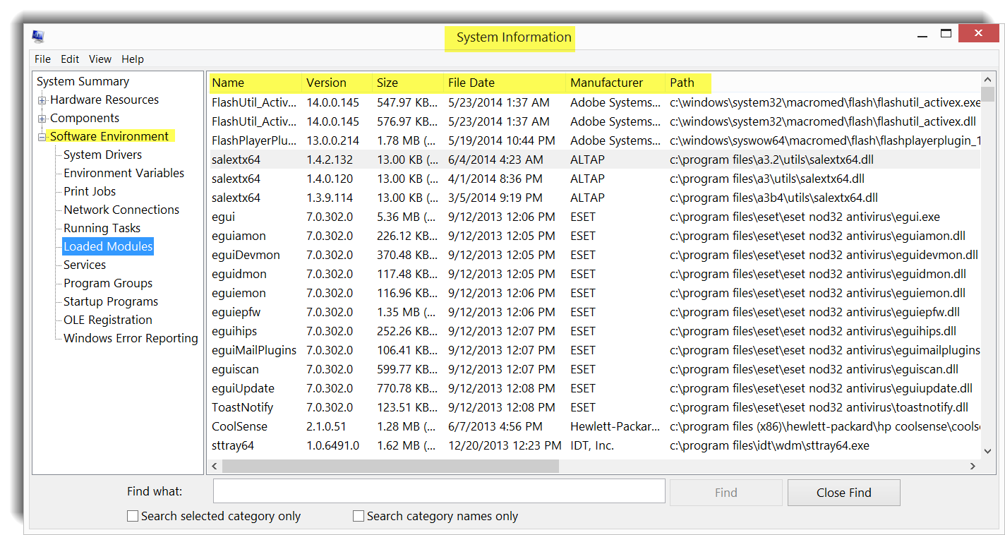 Resumen de especificaciones del PC