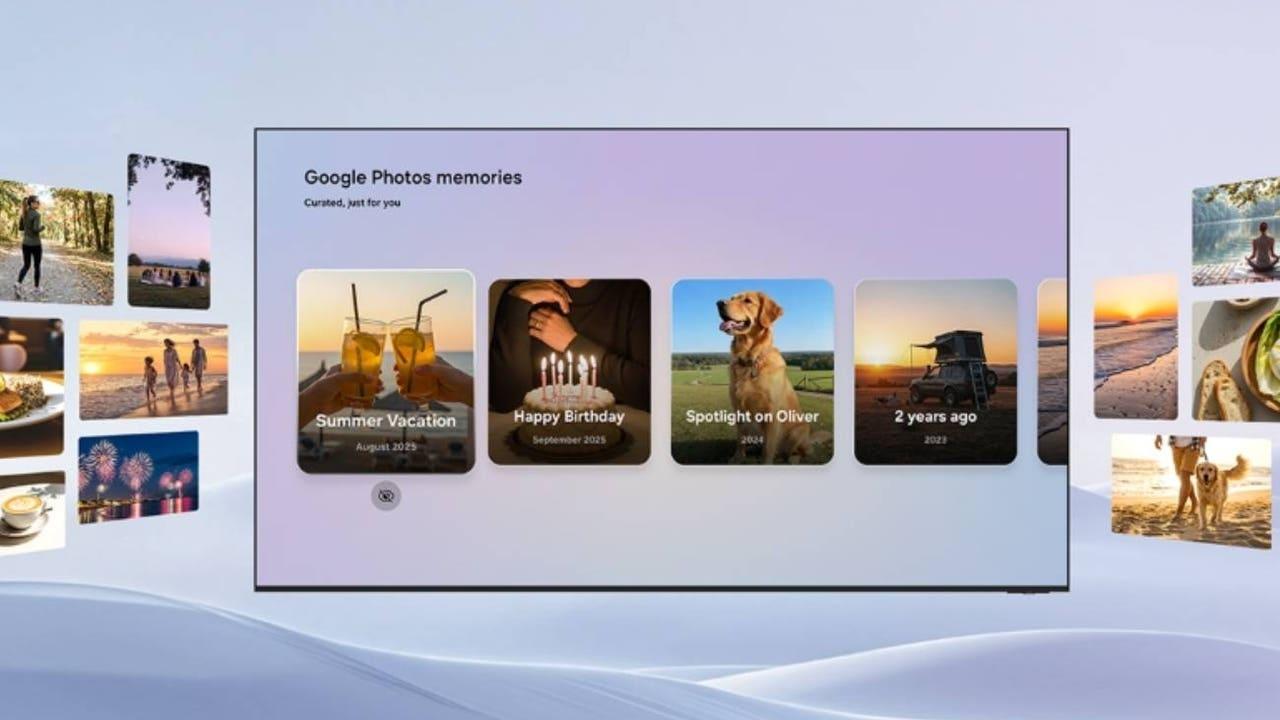 Interfaz de Google Fotos en TV Samsung