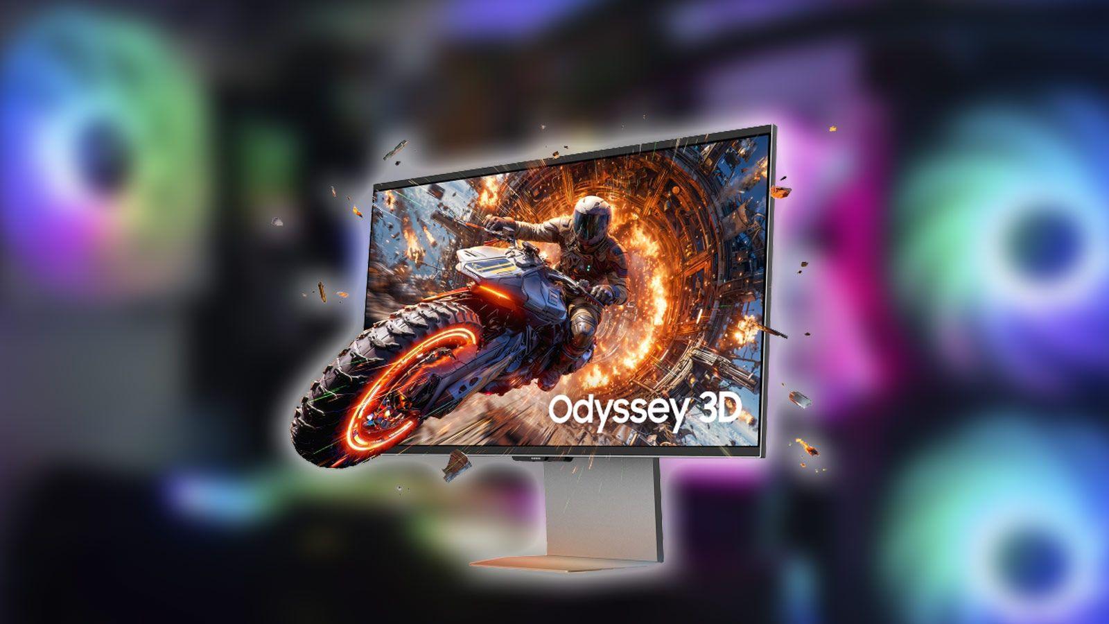 presentación de pantalla 3D 6K sin gafas en feria tecnológica