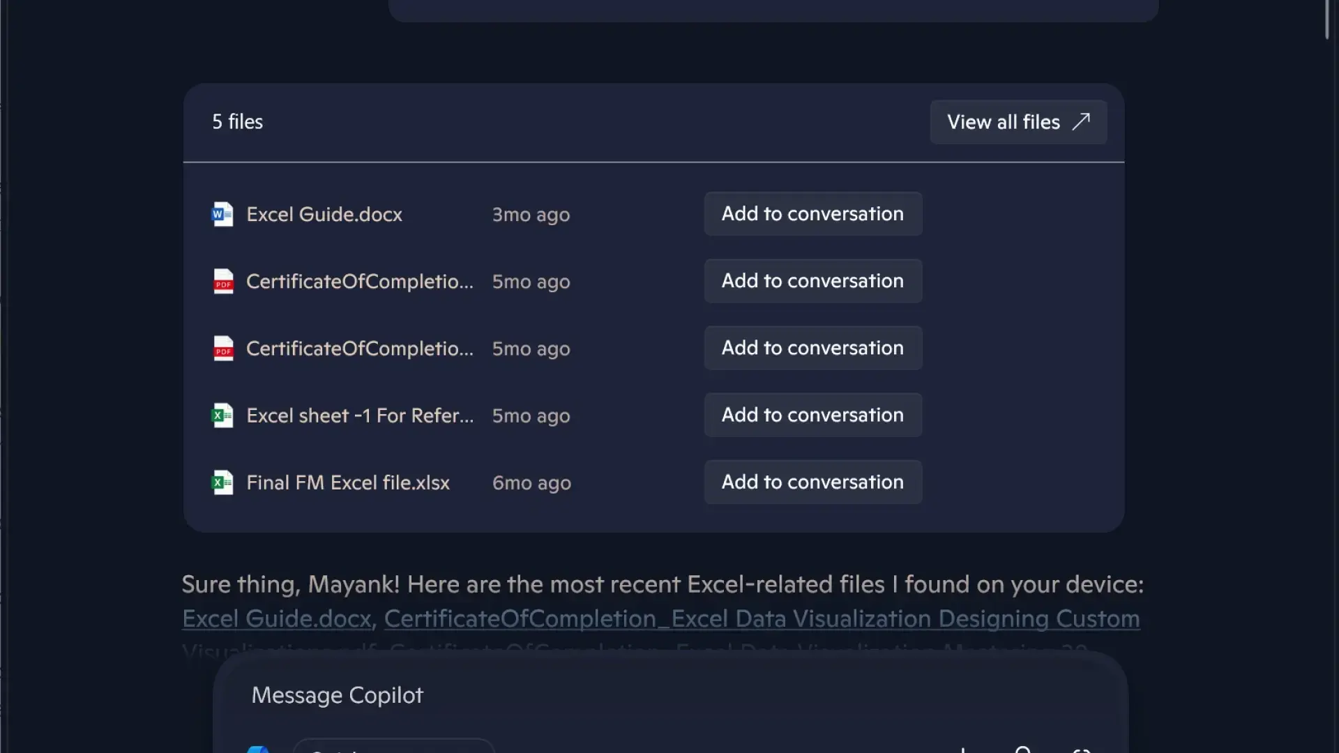 Panel lateral de Copilot en Windows 11 Panel lateral de Copilot en Windows 11
