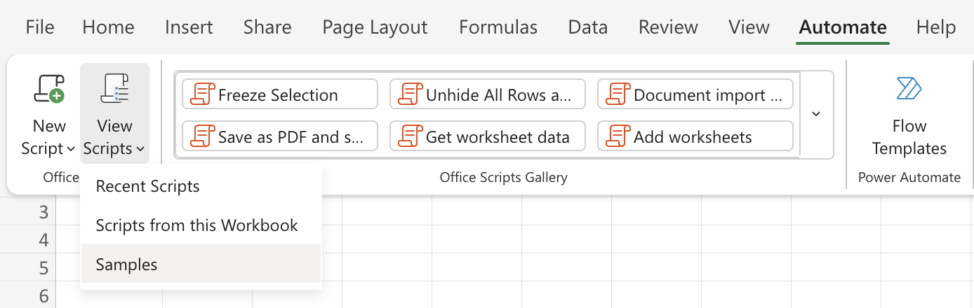 Introducción a Office Scripts para Excel Online