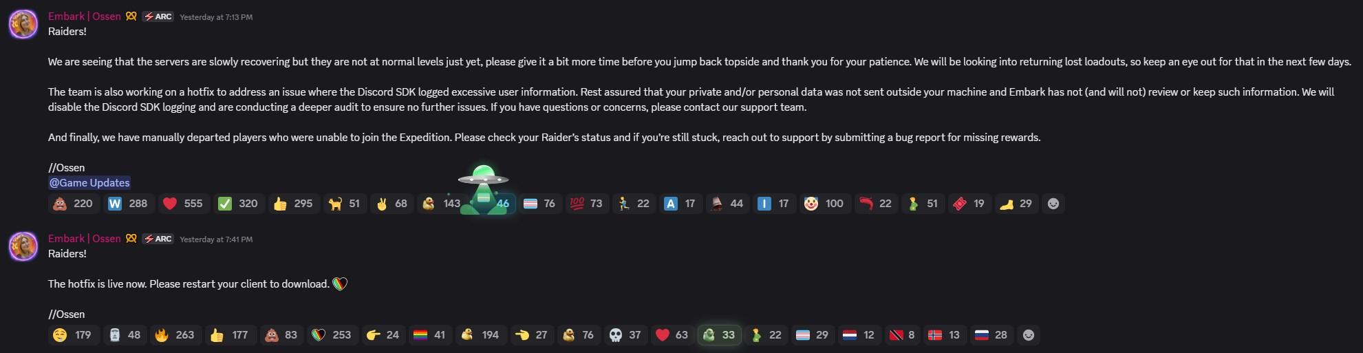 Error de privacidad de Discord en Arc Raiders