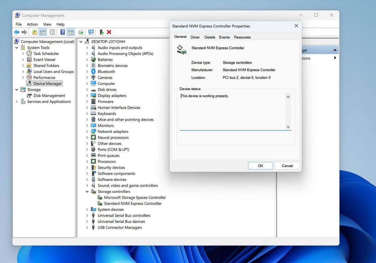 Configuración NVMe en Windows 11 Configuración NVMe en Windows 11