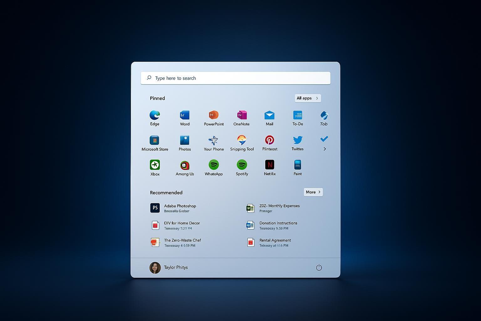 Barra de tareas y personalización en Windows 11