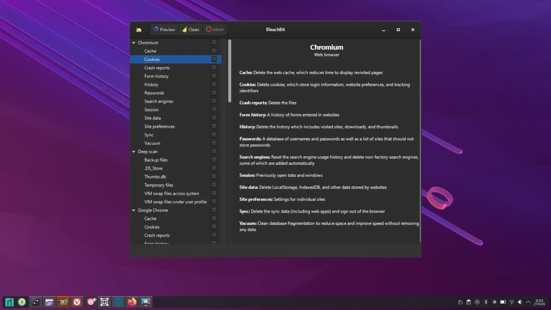 Novedades de BleachBit 6 en limpieza y cookies Novedades de BleachBit 6 en limpieza y cookies