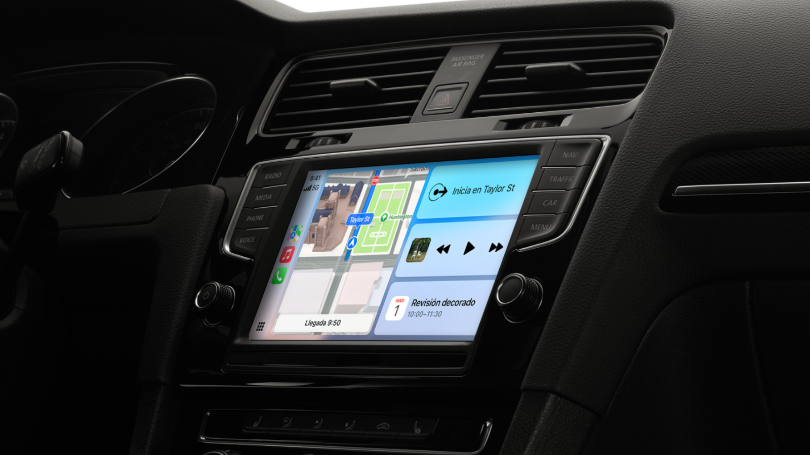 Google activa Gemini en Android Auto Gemini en Android Auto en la pantalla del coche