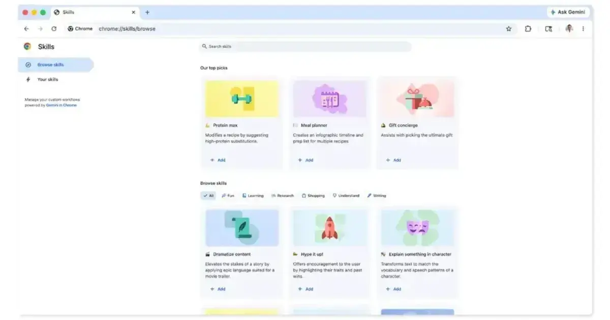 Qué son las Skills en Chrome Qué son las Skills en Chrome