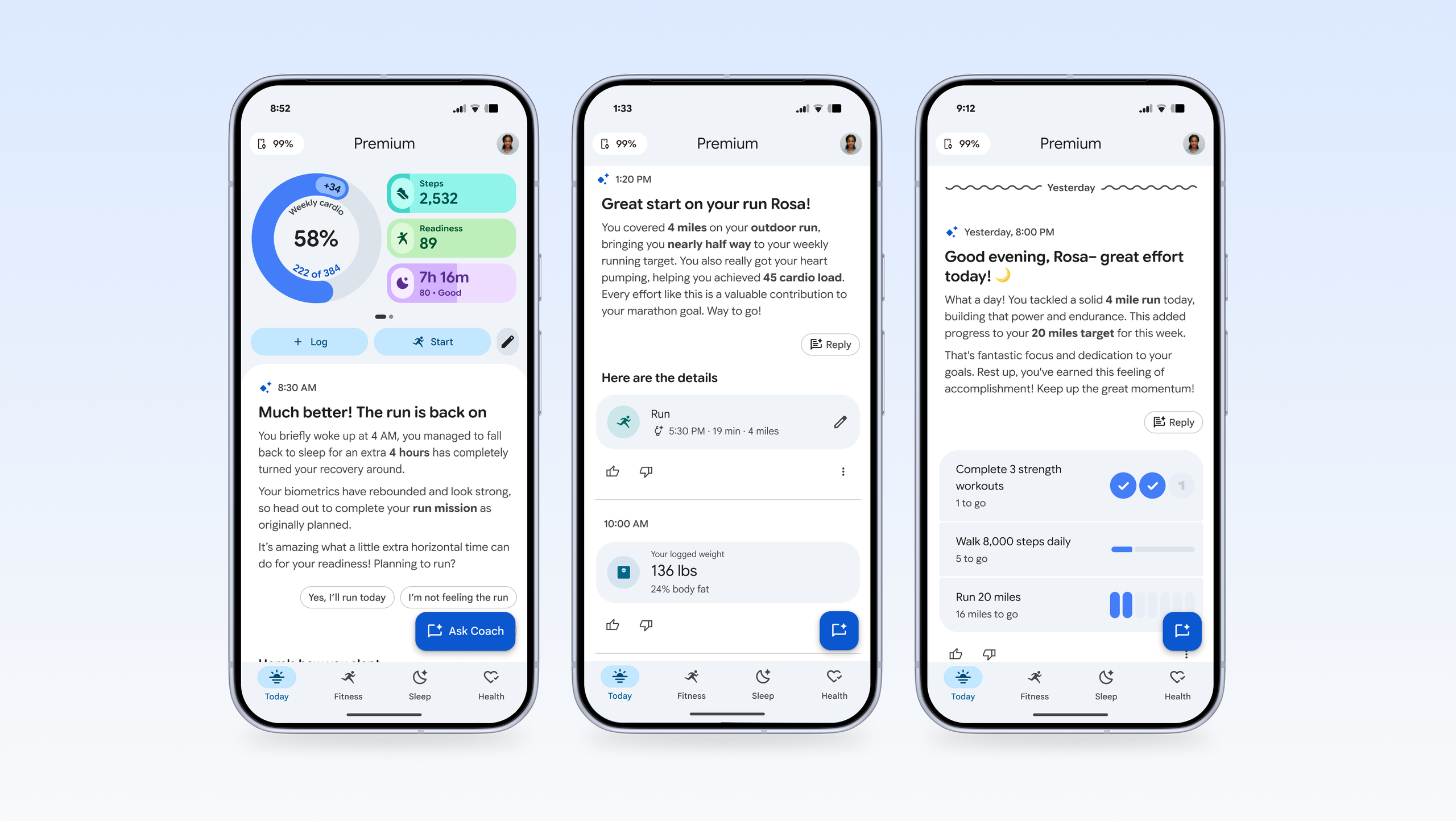 Nueva interfaz de Google Health
