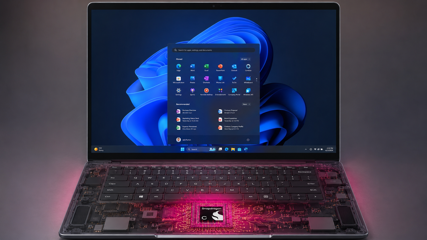 Componentes internos del Snapdragon C