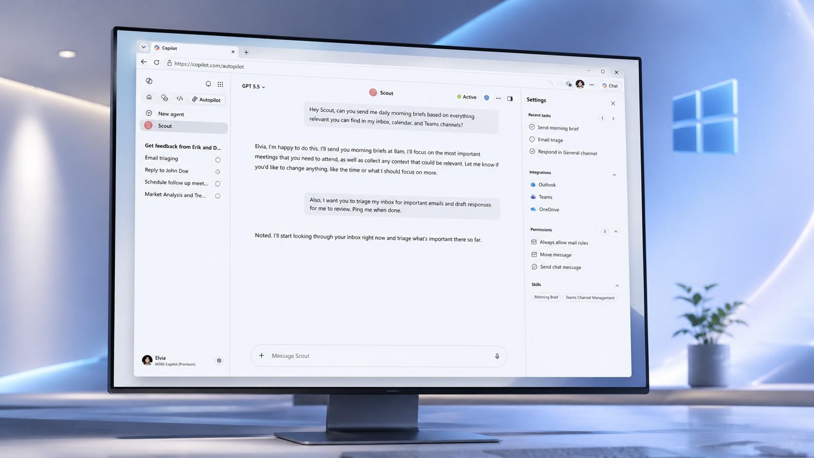 Interfaz y funciones de Microsoft Scout