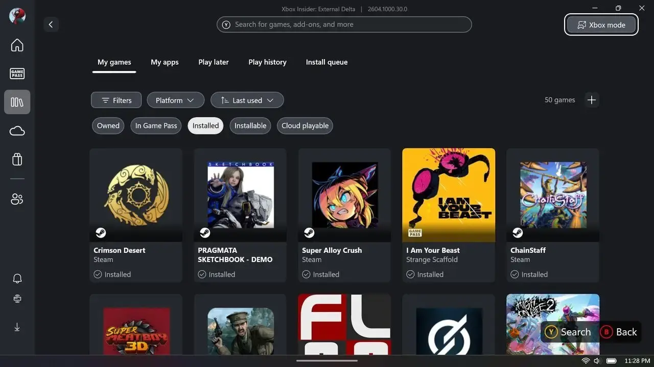 FPS en modo Xbox Rendimiento de juegos en Windows 11