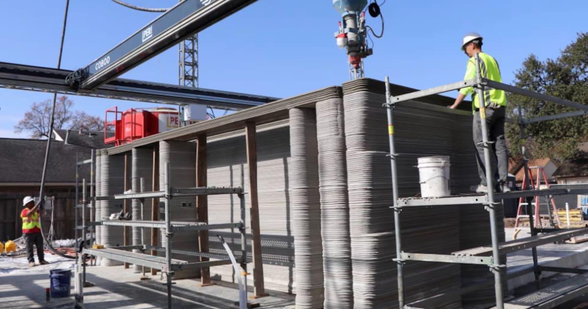 Construcción de casas 3D Edificio construido con tecnología de impresión 3D