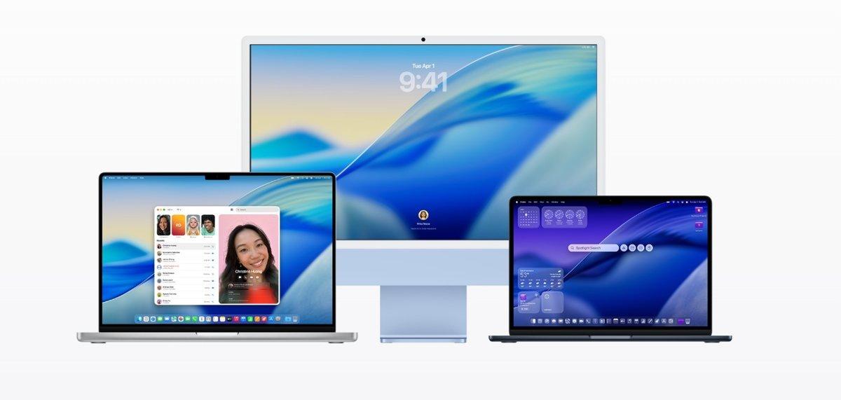 Interfaz de macOS en pantalla