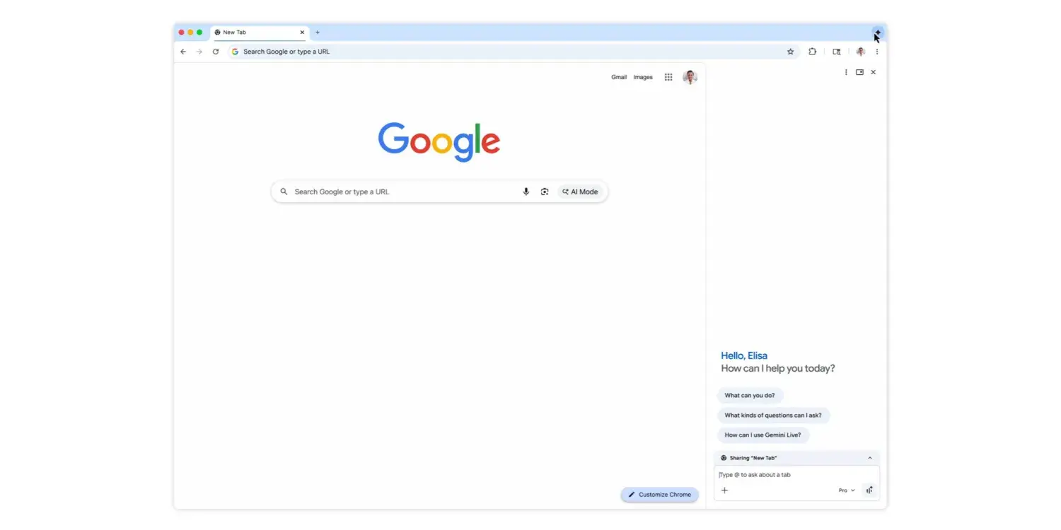 Gemini en Google Chrome Gemini en Google Chrome