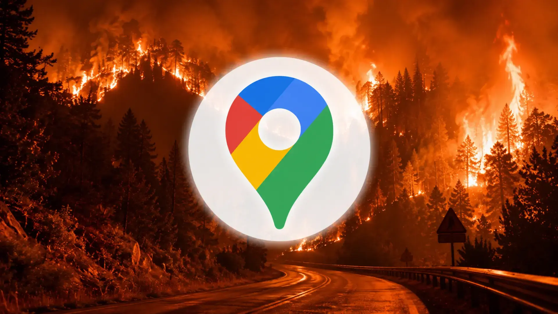 Hoja de crisis incendios Google Maps Detalle de incendio con hoja de crisis