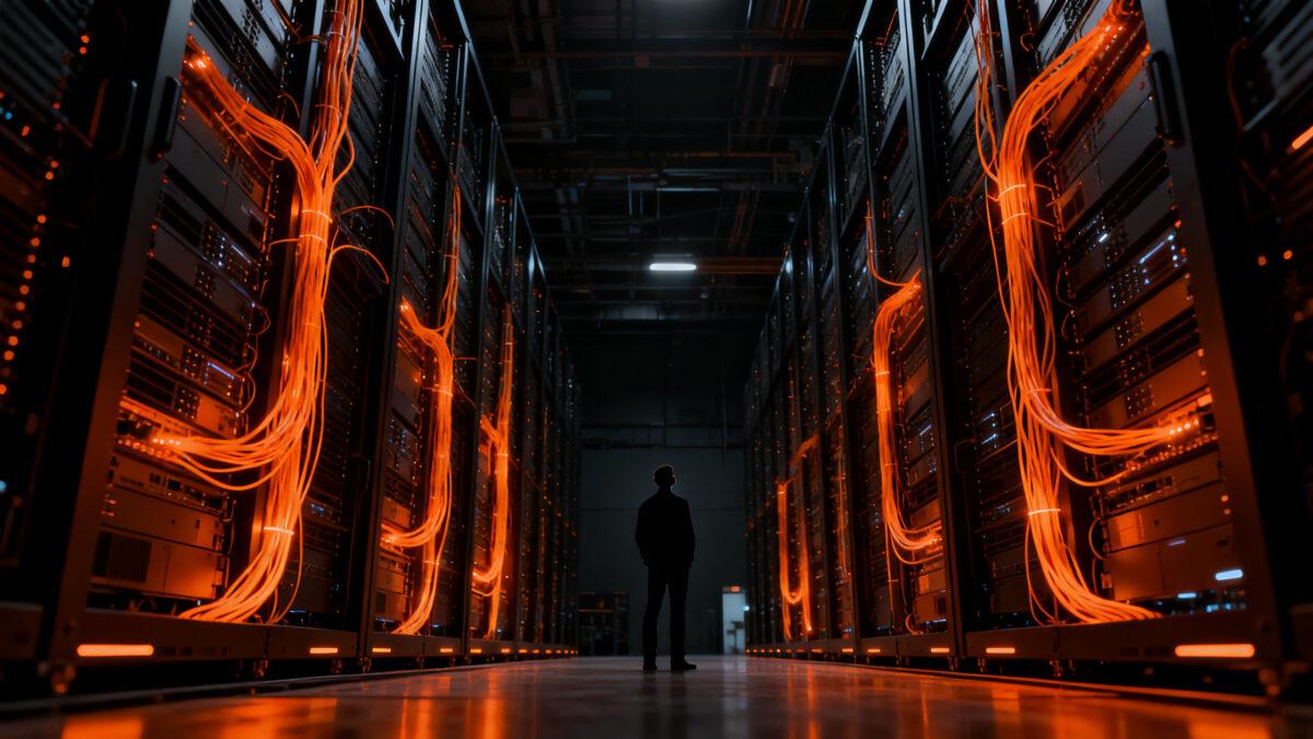 Centro de datos moderno con sistemas de refrigeración
