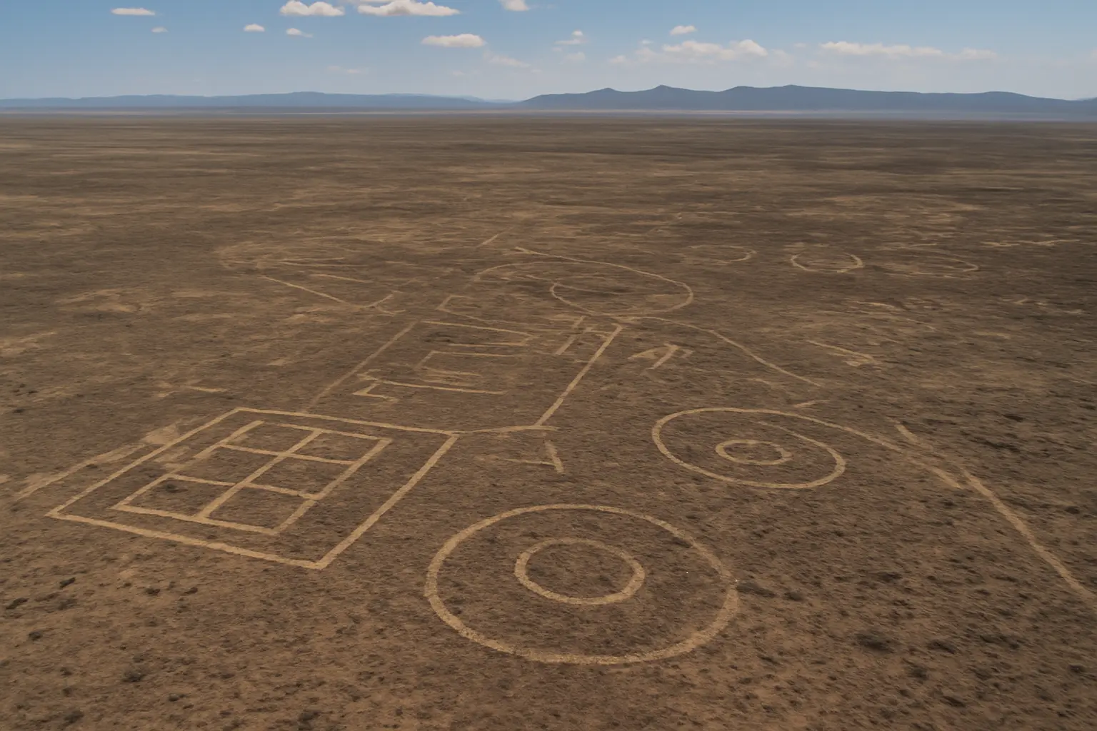Geoglifos en Kazajistán Google Earth Geoglifos antiguos vistos desde satélite