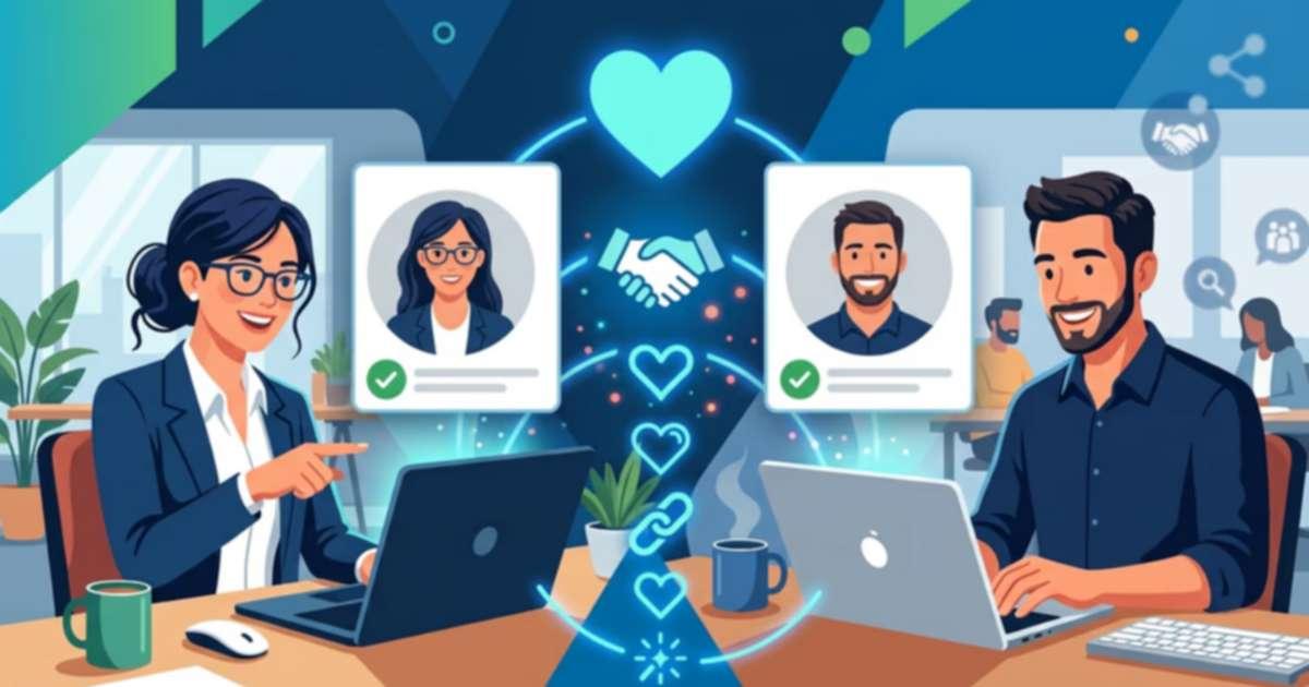 Perfil de LinkedIn con fines románticos