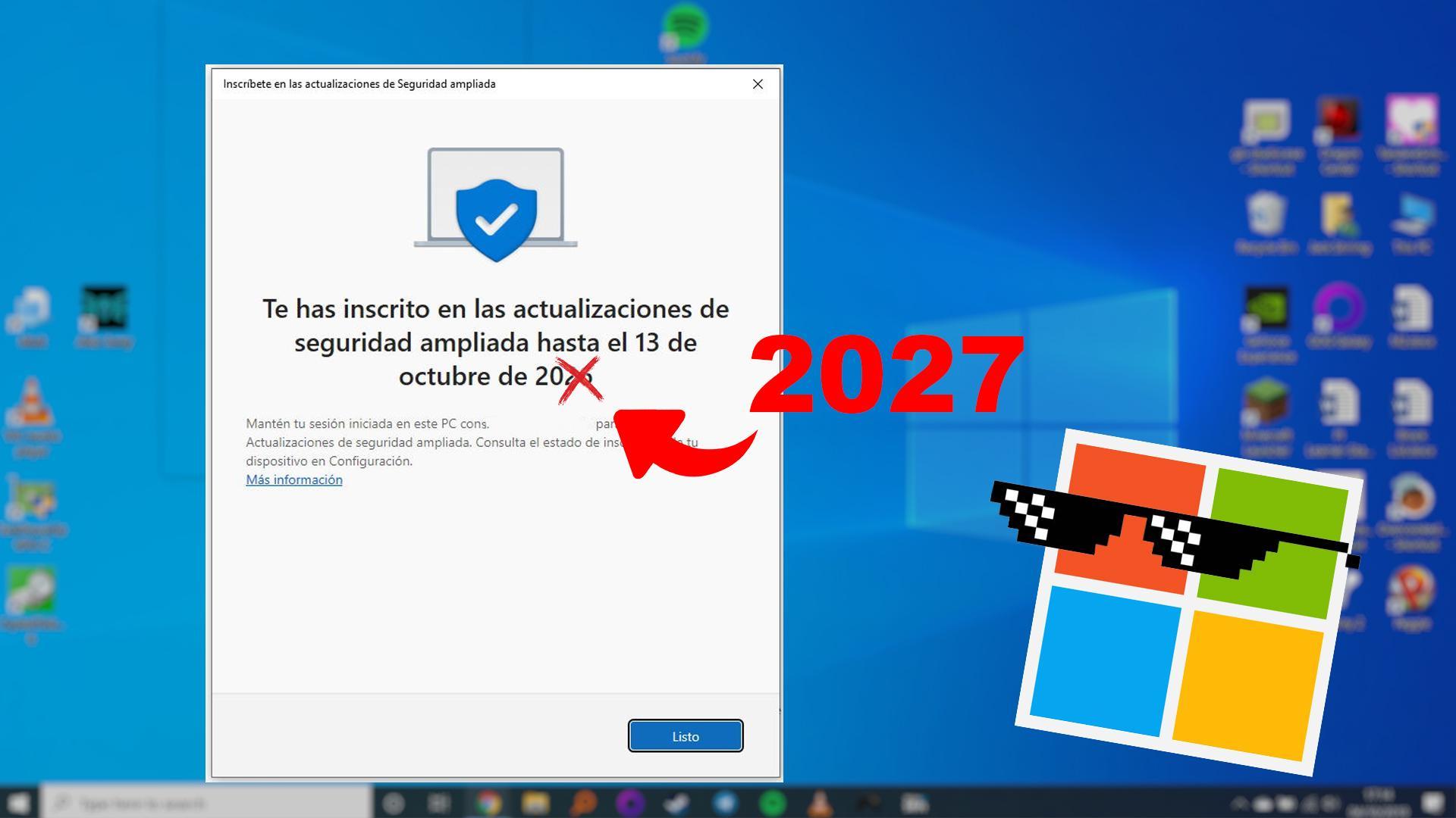 Soporte Windows 10 hasta 2027