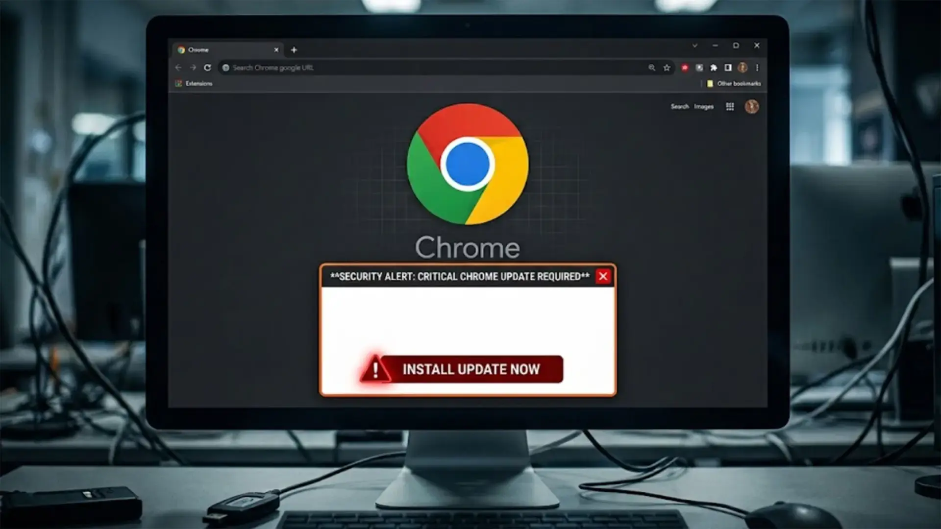 Falsa actualización de Chrome malware Falsa actualización de Chrome malware