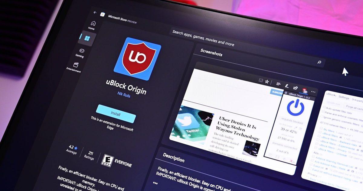 uBlock Origin en Edge 1